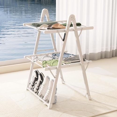 Heated Clothes Drying Rack Foldable Timer Shoes Socks
