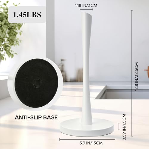 Stainless Steel Paper Towel Holder (White Stainless Steel)
