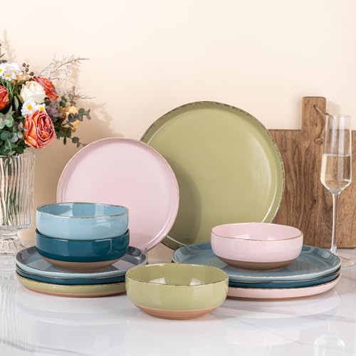 Dinnerware Sets for 4 (Colorful / Service For 4(12Pcs))