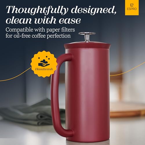 P7 French Press (32 oz / Cranberry)