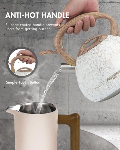 POLIVIAR Tea Kettle (2.7 Quarts / White Gold)