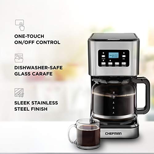 12 Cup Programmable Coffee Maker (Stainless Steel)