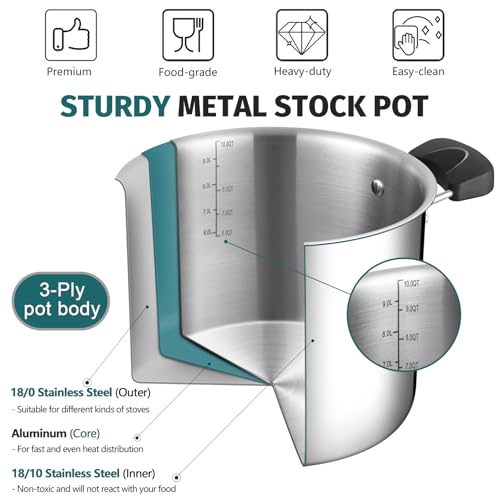10 Qt Pot with Lid (10 Quarts)