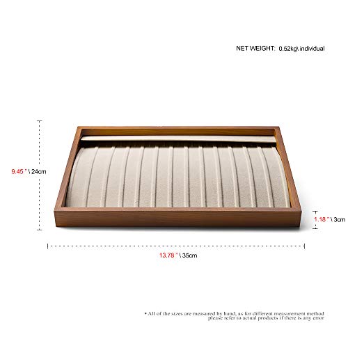 Wood 13 Grids Necklace (Creamy-white 13 grid necklace/pendant/bracelet tray)