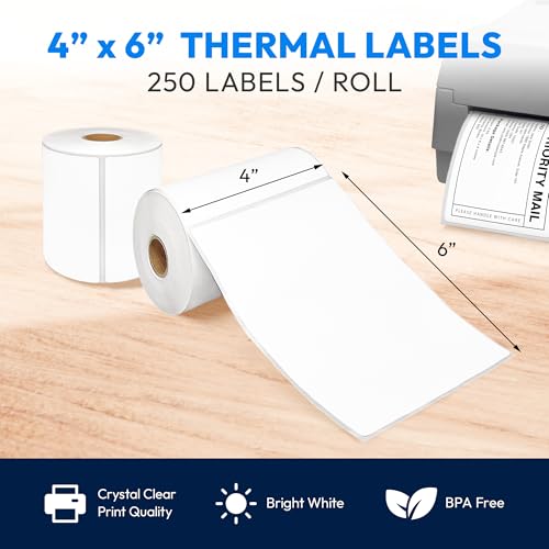 4"x6" Direct Thermal Printer Labels (1000 Count)