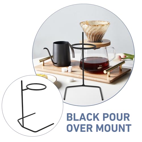 Stainless Steel Coffee Dripper Stand Black Coffee Station Reusable Filter Holder Compact Hand Filter Rack