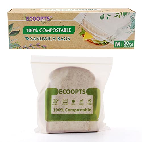 100% Compostable Sandwich Zip Bag