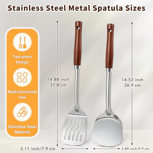 2 Pcs Stainless Steel Spatulas Set (C. 2PC Spatula)