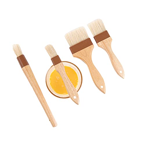 Natural Wood Pastry Basting Brush Set (Set)