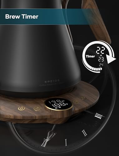 Gooseneck Electric Kettle with ±1℉ Temperature Control 0.9 Liter (Rainforest)