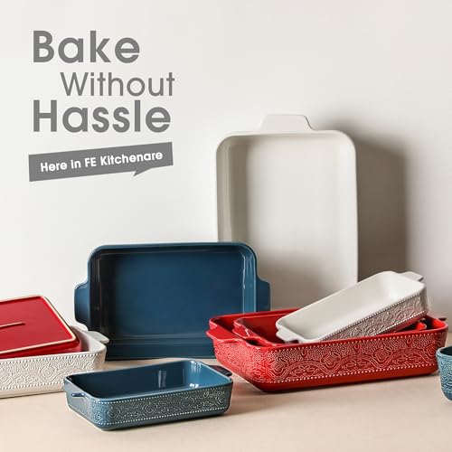 Ceramic Baking Dish Set of 3 (Bright White)