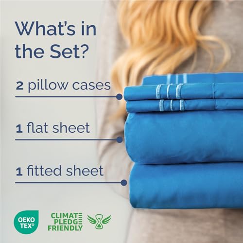 Full Size 4 Piece Sheet Set (19 - Royal Blue / Full)