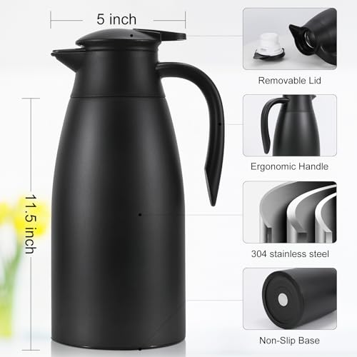 70 oz Thermal Coffee Carafe (black+black / 70 Ounces)