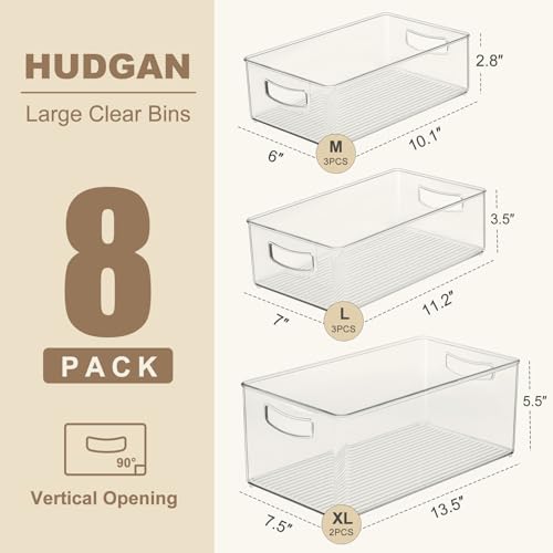 8 Pack Freezer Organizer Bins (2XL+3L+3M)