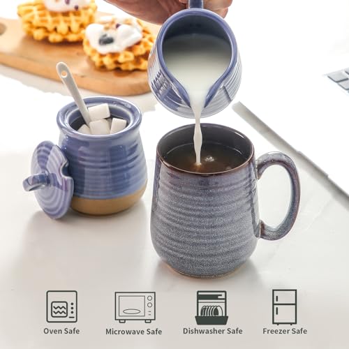 Sugar and Creamer Set with Lid Spoon