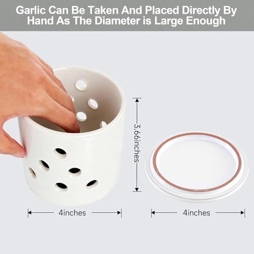 Garlic Keeper (White Glazed)