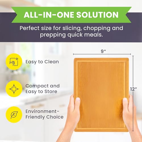 Small Bamboo Cutting Board (Glue-Free Surface - Rectangular)