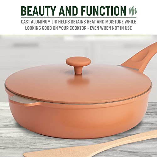 All-in-One Pan, Multilayer Nonstick Cookware Set, High-Performance Construction, Multipurpose Design Replaces Multiple Pots and Pans, Dishwasher Safe, 11-Inch, 4.4-Quart Capacity, Terracotta (Terracotta / 11-Inch / All-In-One Pan)