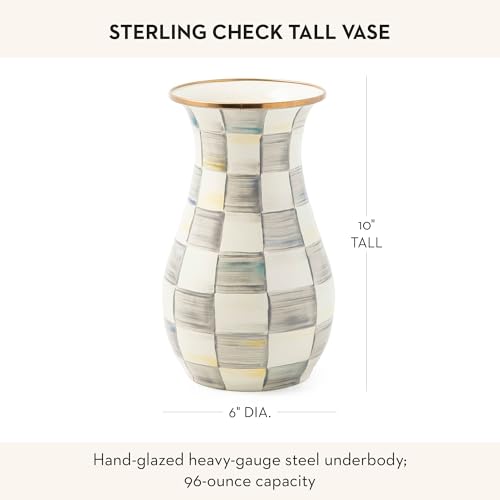 Enamel Tall Vase (Sterling Check)