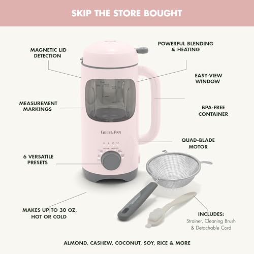 30oz Nut Milk Maker Machine (Pink)