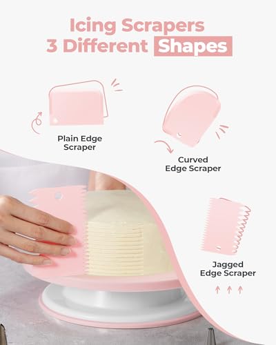 158 Cake Decorating Kit Baking Supplies Tools for Beginners & Pros (Light Pink)