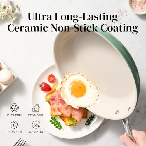 Nonstick Frying Pan Skillet (9.5 Inch / Green)