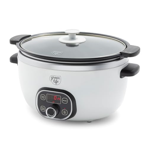8QT Ceramic Nonstick Slow Cooker (White / 8 Quarts)