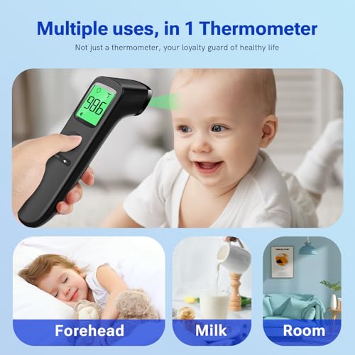 Touchless Thermometer for Kids and Adults (Black)