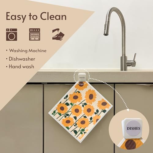 Swedish Dishcloths for Kitchen (Sunflower)