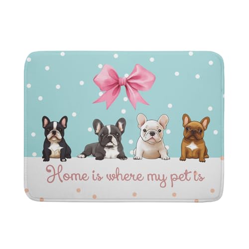 Pet Lover Dog Dish Drying Mat 18x24 Kitchen Counter Absorbent Microfiber Dishes Pad for Home Blue (Pet Lover Dog / 24" x 18")