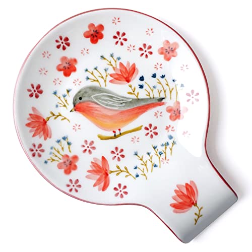 Hand Painted Spoon Rest (Red)