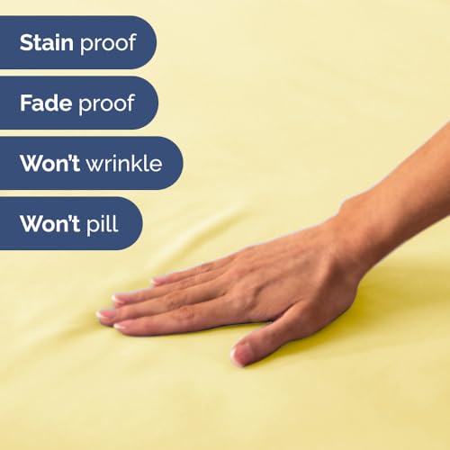 Short Queen Size 4 Piece Bed Sheet Set (29 - Yellow / Short Queen)