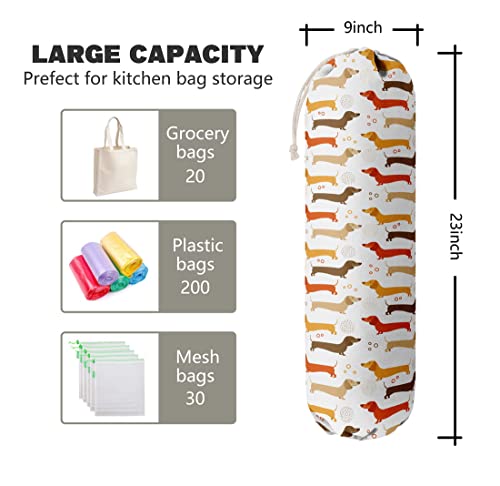 Dog Pattern Grocery Bags Holder Organizer (Dog 09)