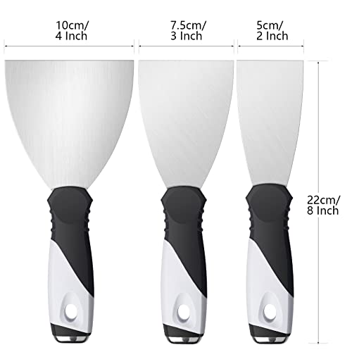 3Pack 3" 5" 6" Stainless Putty Knife & Paint Scraper (3"5"6" Putty Knife)
