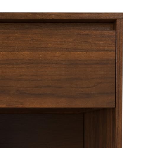 Hunter 20" Wide Bedside Table in Walnut Veneer (Walnut Veneer / 20 inch)