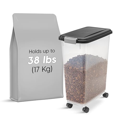 Dog Food Storage Container (38 lbs / Black)