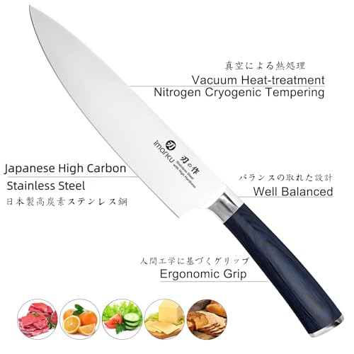 8 Inch Japanese High Carbon Gyutou Chef Knife (Blue)