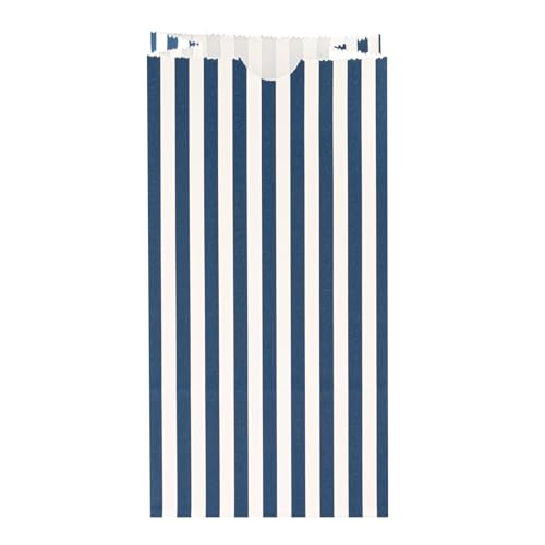 Blue And White Stripe Paper Bag (2 lb / Blue & White)