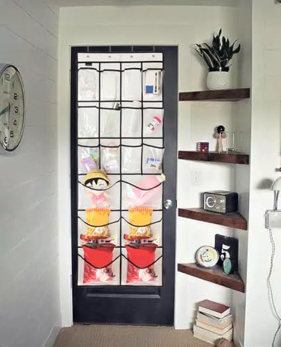 2 Pack Extra Large Hanging Crystal Clear Over Door Shoe Organizers (WH&TR)