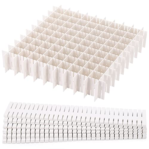40Pcs Grid Drawer Dividers (White)