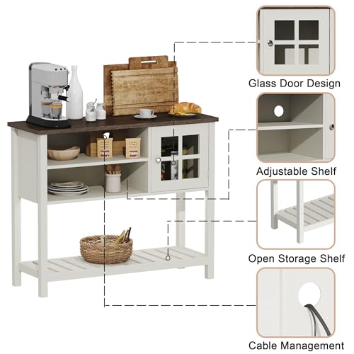 Farmhouse Coffee Bar Cabinet (White)
