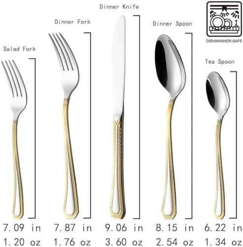 97 Piece Gold Dinnerware Set with 18 (97 Piece Service for 8)