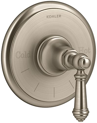 K-T72769-4-BV Artifacts Thermostatic Valve Trim with Lever Handle, Vibrant Brushed Bronze (Brushed Bronze)