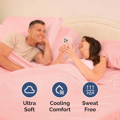 Flex Top Split Head King 4 Piece Sheet Set (31 - Baby Pink / Split Head/Flex Top)
