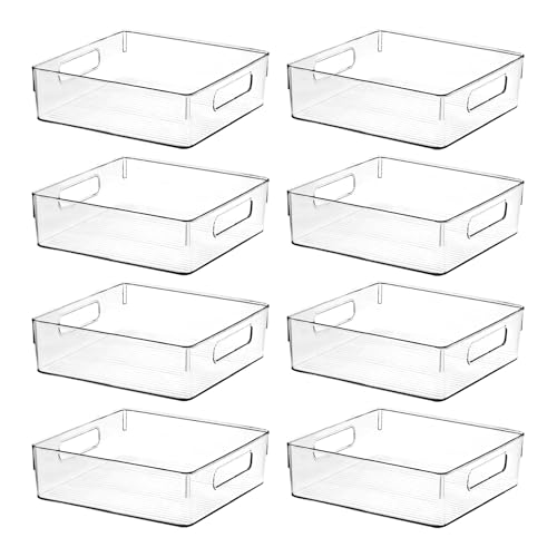 Clear Plastic Storage Bins (10.8 X 7.9 X 3.4)