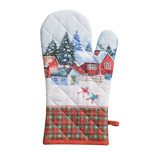 Maison d'Hermine Oven Gloves 100% Cotton Oven Mitt (125 - Megeve / 7.5" x 13" (Oven Mitt))