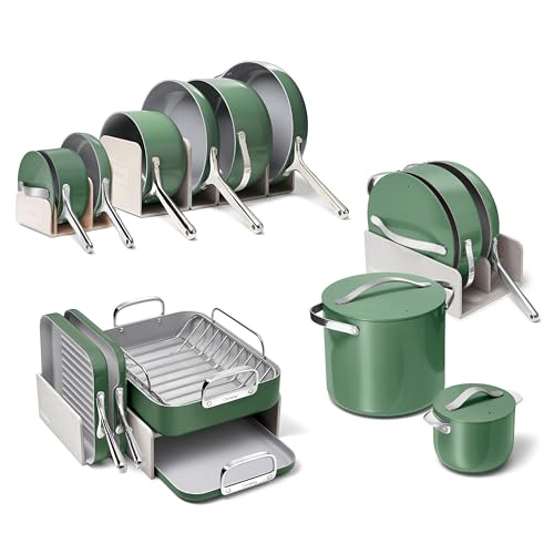 31-Piece Non-Stick Ceramic Cookware Bundle (Sage / 31pc Set)