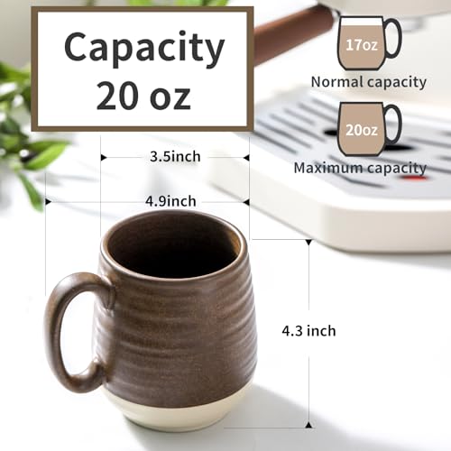 Large Ceramic Coffee Mug (Brown)
