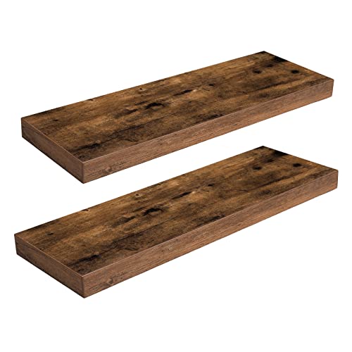 Floating Shelves for Wall (Rustic Brown / 23.6 Inches)