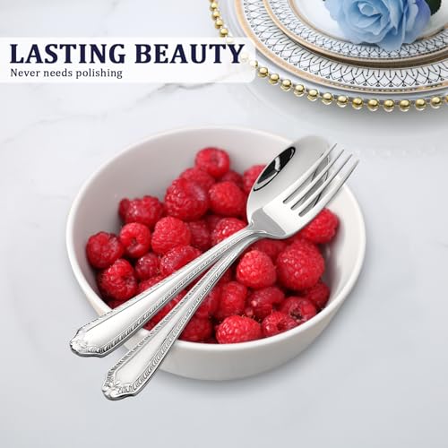 18 10 Silverware Set for 4 (Silver / Fiori 20 pieces for 4)